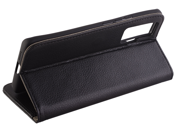 Synthetic Leather Wallet Case with Stand for vivo X50 Pro - Black