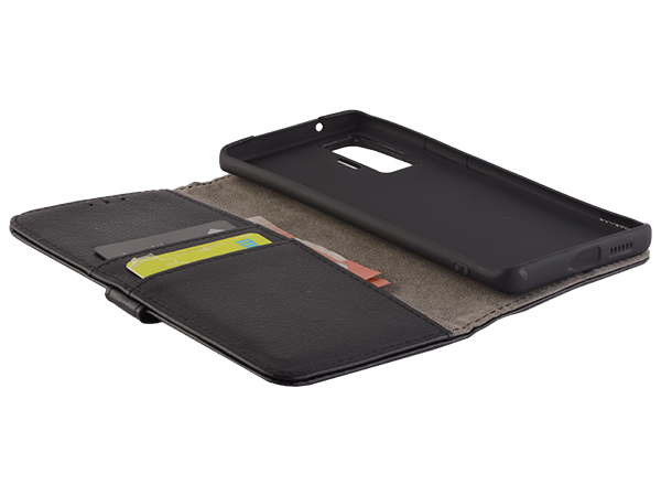 Synthetic Leather Wallet Case with Stand for vivo X50 Pro - Black