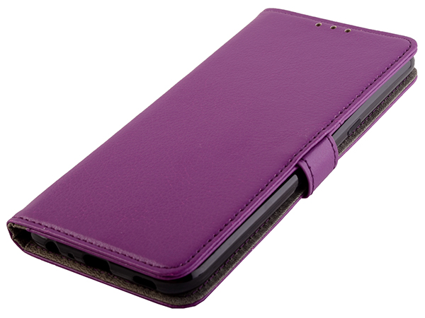 Synthetic Leather Wallet Case with Stand for LG K51s - Purple