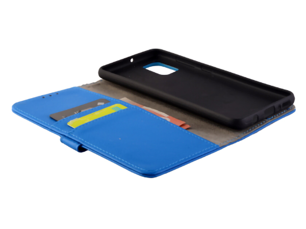 Synthetic Leather Wallet Case with Stand for Samsung Galaxy A51 - Blue