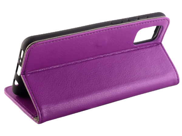 Synthetic Leather Wallet Case with Stand for Samsung Galaxy A51 - Purple