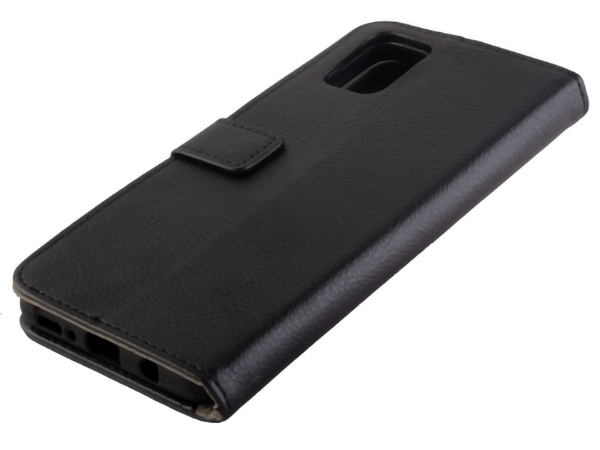 Synthetic Leather Wallet Case with Stand for Samsung Galaxy A51 - Black Leather Wallet Case