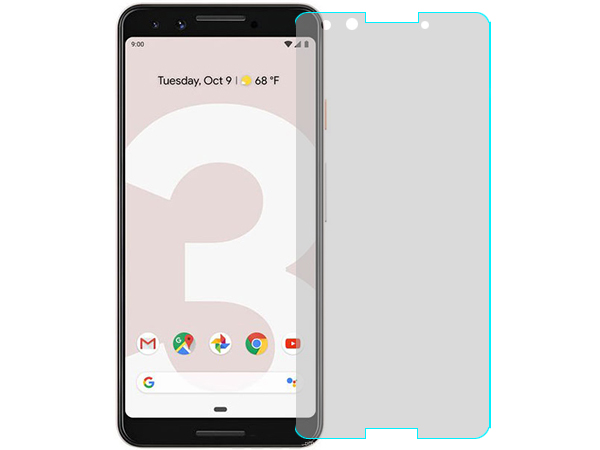 Flat Glass Screen Protector with Full Adhesive for Google Pixel 3 - Clear Screen Protector