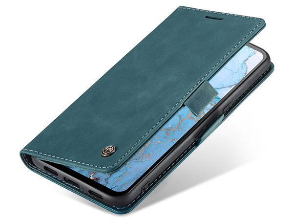 CaseMe Slim Synthetic Leather Wallet Case with Stand for Google Pixel 4a - Teal