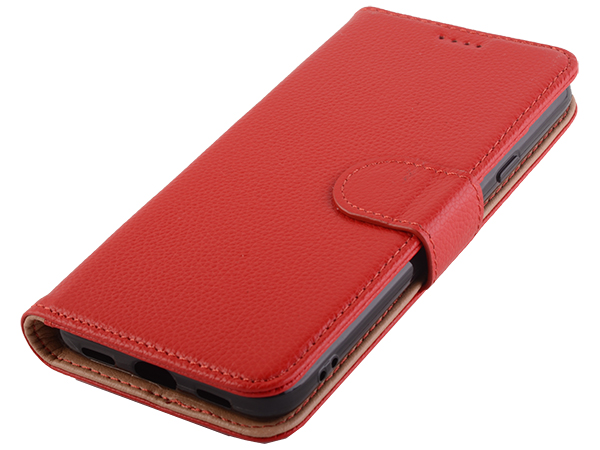 Premium Leather Wallet Case for Google Pixel 4a - Red