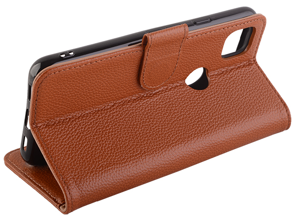 Premium Leather Wallet Case for Google Pixel 4a - Caramel