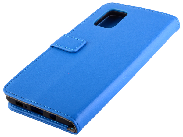 Synthetic Leather Wallet Case with Stand for Samsung Galaxy A71 5G - Blue