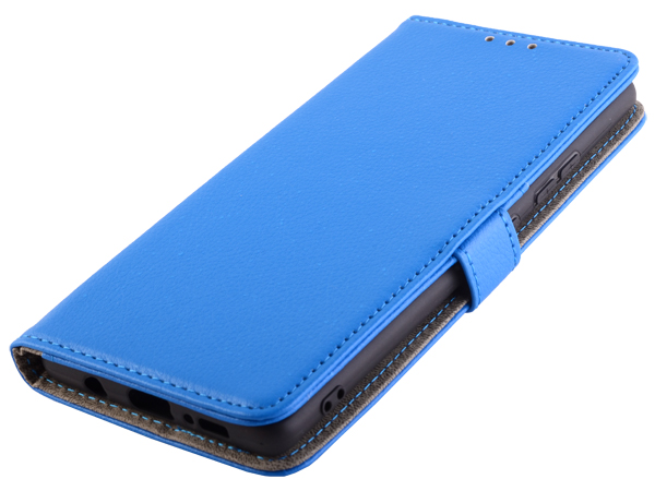 Synthetic Leather Wallet Case with Stand for Samsung Galaxy A71 5G - Blue