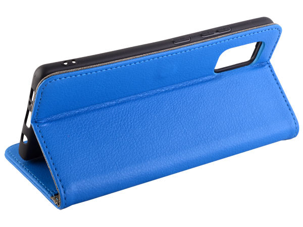 Synthetic Leather Wallet Case with Stand for Samsung Galaxy A71 5G - Blue