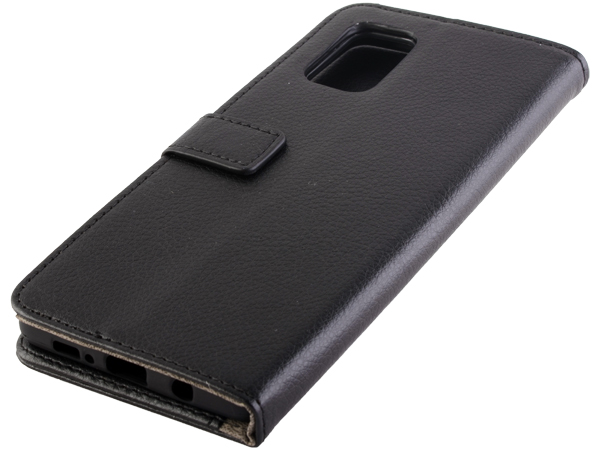 Synthetic Leather Wallet Case with Stand for Samsung Galaxy A71 5G - Black Leather Wallet Case