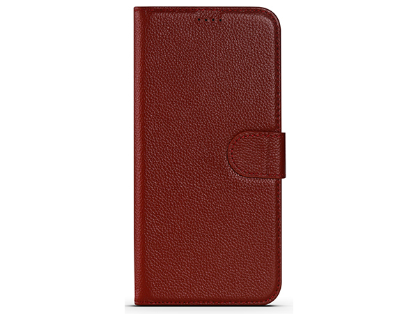 Premium Leather Wallet Case for Apple iPhone 12 Mini - Rosewood