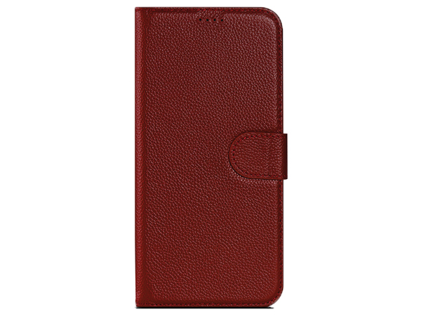 Premium Leather Wallet Case for Apple iPhone 12 Pro - Rosewood