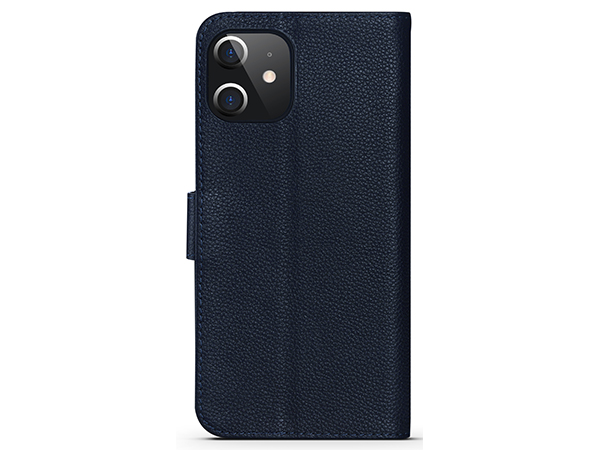 Premium Leather Wallet Case for Apple iPhone 12 - Midnight Blue Leather Wallet Case