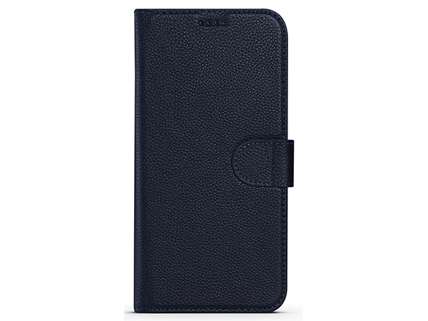 Premium Leather Wallet Case for Apple iPhone 12 - Midnight Blue
