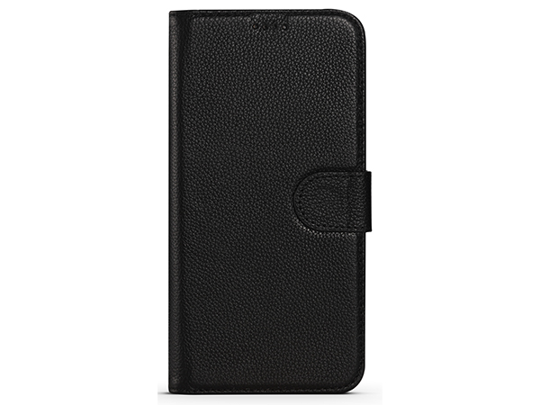 Premium Leather Wallet Case for Apple iPhone 12 - Black Leather Wallet Case