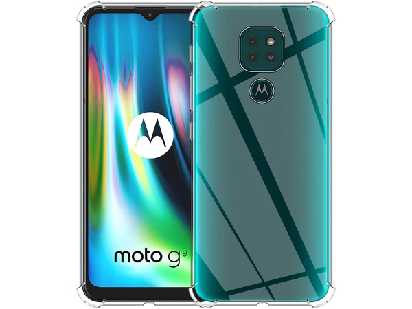 Gel Case with Bumper Edges for Motorola Moto G9 Play - Clear Soft Cover