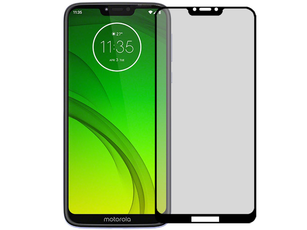 3D Full Coverage Tempered Glass Screen Protector for Motorola Moto G7 Power - Black Screen Protector