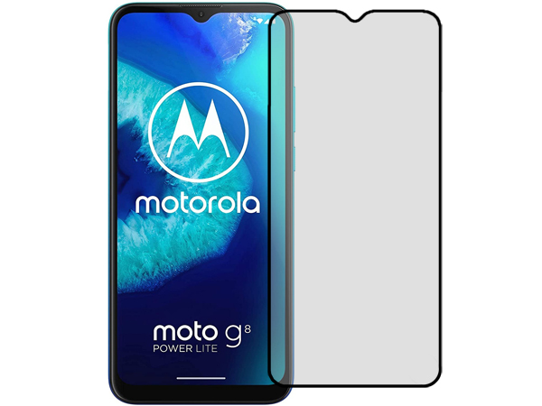 3D Full Coverage Tempered Glass Screen Protector for Motorola Moto G8 Power Lite - Black Screen Protector