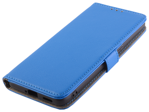Synthetic Leather Wallet Case with Stand for OPPO Reno4 5G - Blue