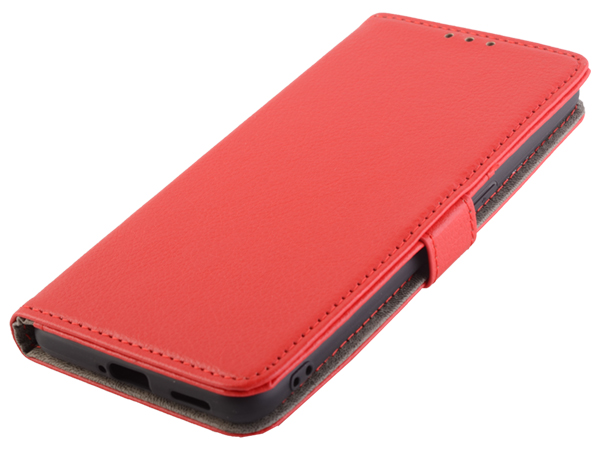 Synthetic Leather Wallet Case with Stand for OPPO Reno4 5G - Red