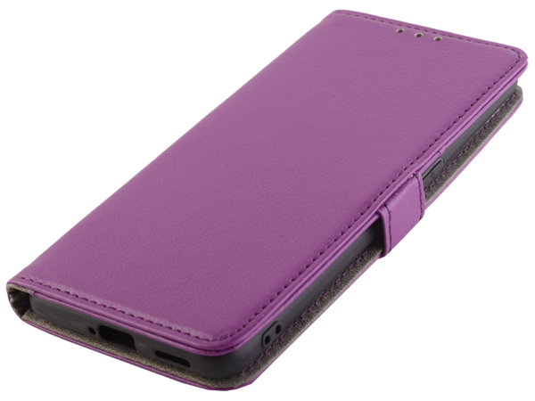 Synthetic Leather Wallet Case with Stand for OPPO Reno4 5G - Purple