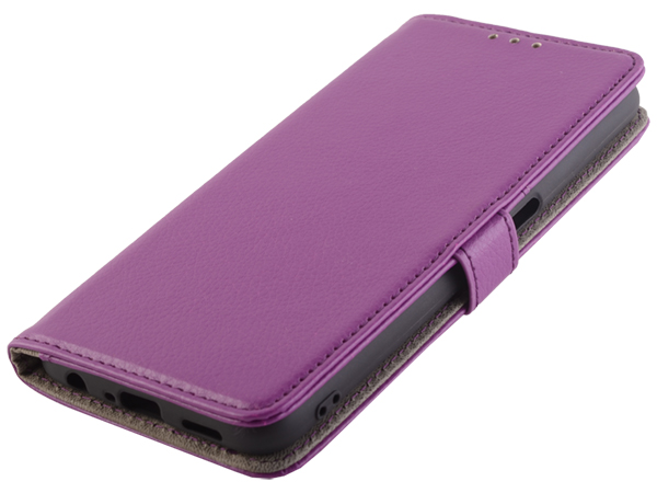 Synthetic Leather Wallet Case with Stand for OPPO Reno4 Z 5G - Purple