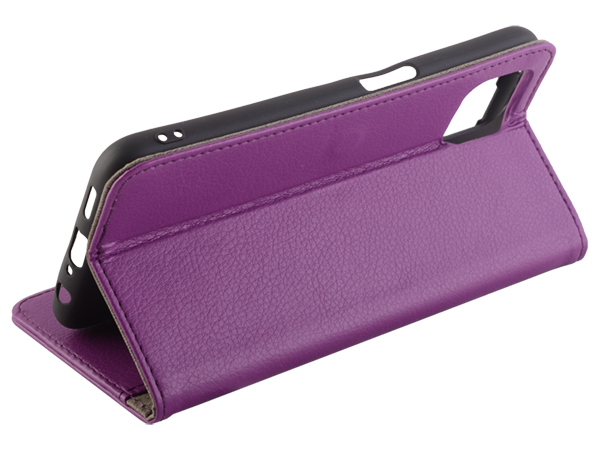 Synthetic Leather Wallet Case with Stand for OPPO Reno4 Z 5G - Purple