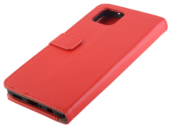 Synthetic Leather Wallet Case with Stand for OPPO Reno4 Z 5G - Red Leather Wallet Case