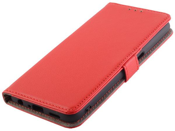 Synthetic Leather Wallet Case with Stand for OPPO Reno4 Z 5G - Red