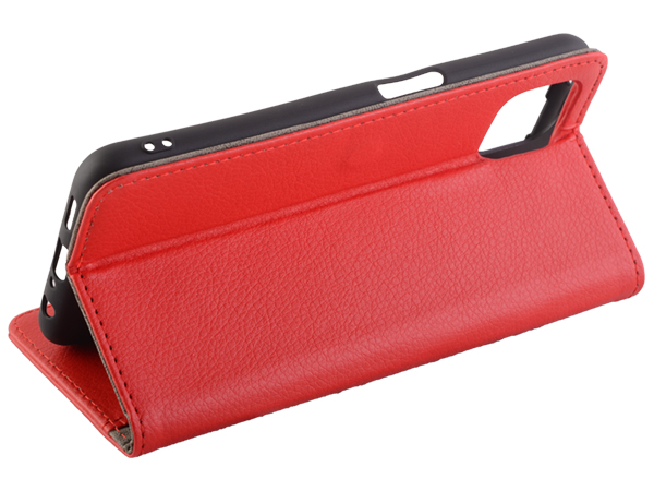 Synthetic Leather Wallet Case with Stand for OPPO Reno4 Z 5G - Red