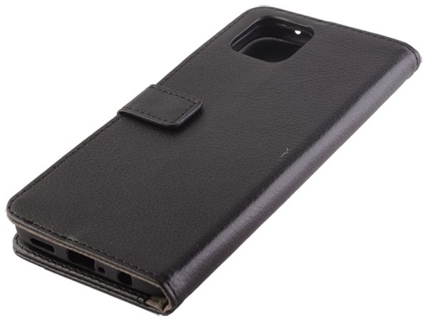 Synthetic Leather Wallet Case with Stand for OPPO Reno4 Z 5G - Black Leather Wallet Case