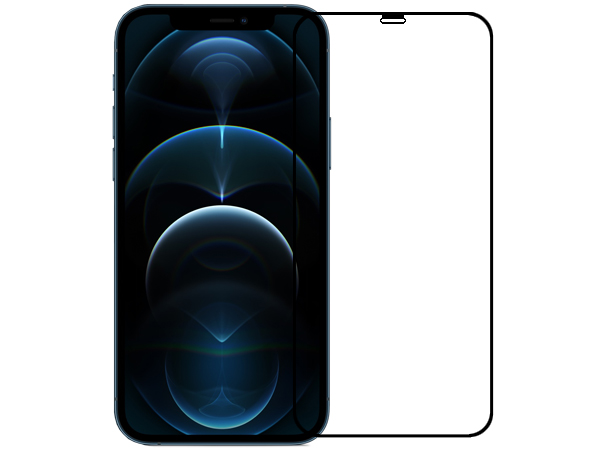 3D Full Coverage Tempered Glass Screen Protector for iPhone 12 Mini - Black Screen Protector