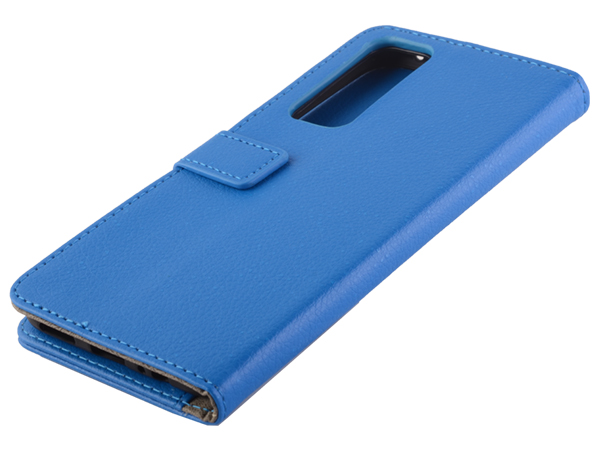 Synthetic Leather Wallet Case with Stand for vivo Y70 - Blue Leather Wallet Case