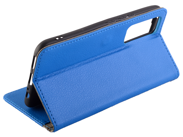 Synthetic Leather Wallet Case with Stand for vivo Y70 - Blue