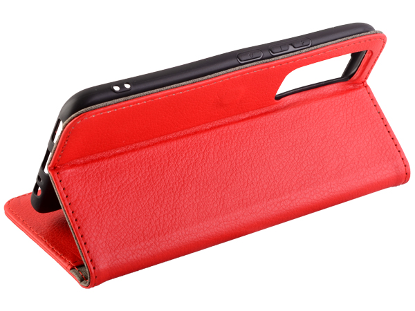 Synthetic Leather Wallet Case with Stand for vivo Y70 - Red