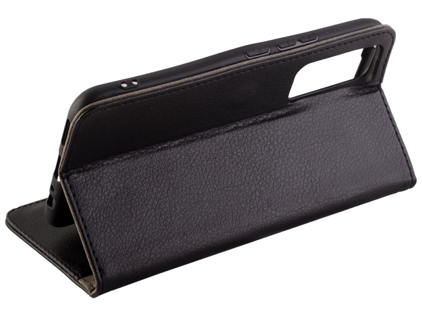 Synthetic Leather Wallet Case with Stand for vivo Y70 - Black