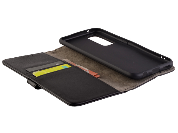 Synthetic Leather Wallet Case with Stand for vivo Y70 - Black