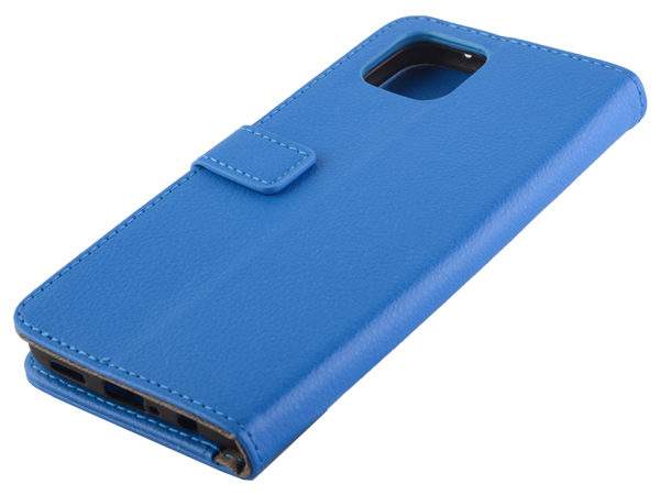 Synthetic Leather Wallet Case with Stand for OPPO Reno4 Z 5G - Blue Leather Wallet Case