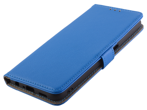 Synthetic Leather Wallet Case with Stand for OPPO Reno4 Z 5G - Blue