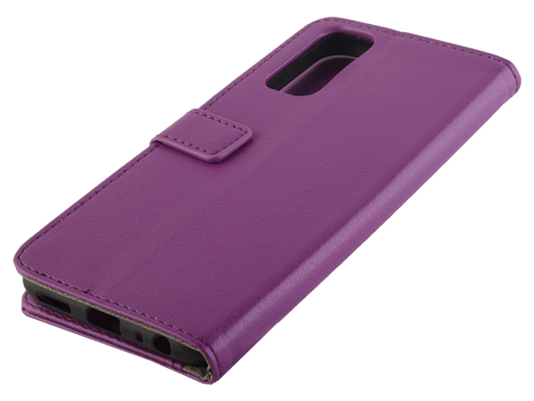 Synthetic Leather Wallet Case With Stand For Vivo Ys Purple Mobile Mate