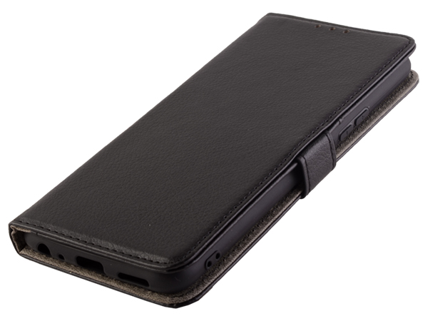 Synthetic Leather Wallet Case with Stand for vivo Y20s - Black