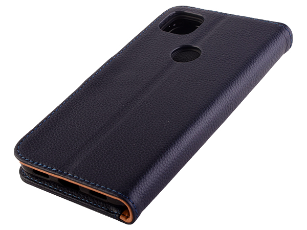 Premium Leather Wallet Case for Google Pixel 5 - Midnight Blue