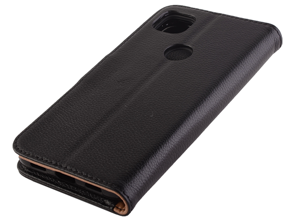 Premium Leather Wallet Case for Google Pixel 5 - Black