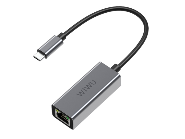 WiWU Alpha USB-C to Ethernet Adapter  - Silver USB-C Hub