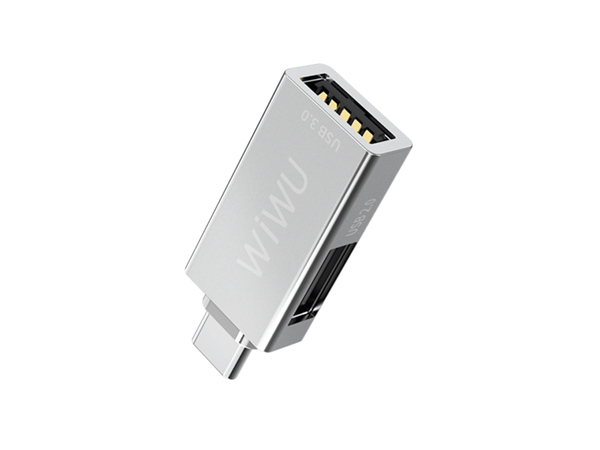 WiWU T02 USB-C to USB-A Hub Dual Port - Silver USB-C Hub