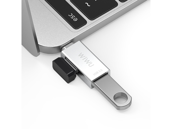 WiWU T02 USB-C to USB-A Hub Dual Port - Silver
