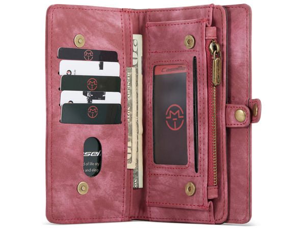 CaseMe 2-in-1 Synthetic Leather Wallet Case for iPhone 12 - Pink/Blush
