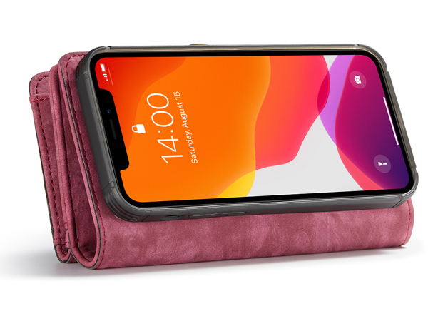 CaseMe 2-in-1 Synthetic Leather Wallet Case for iPhone 12 Pro - Pink/Blush