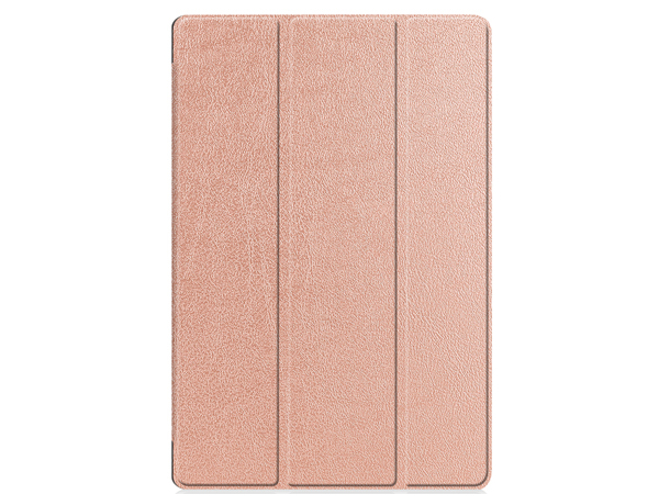Slim Synthetic Leather Flip Case with Stand for Samsung Galaxy Tab S7 - Rose Gold