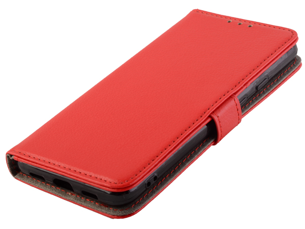 Synthetic Leather Wallet Case with Stand for Google Pixel 4a 5G - Red